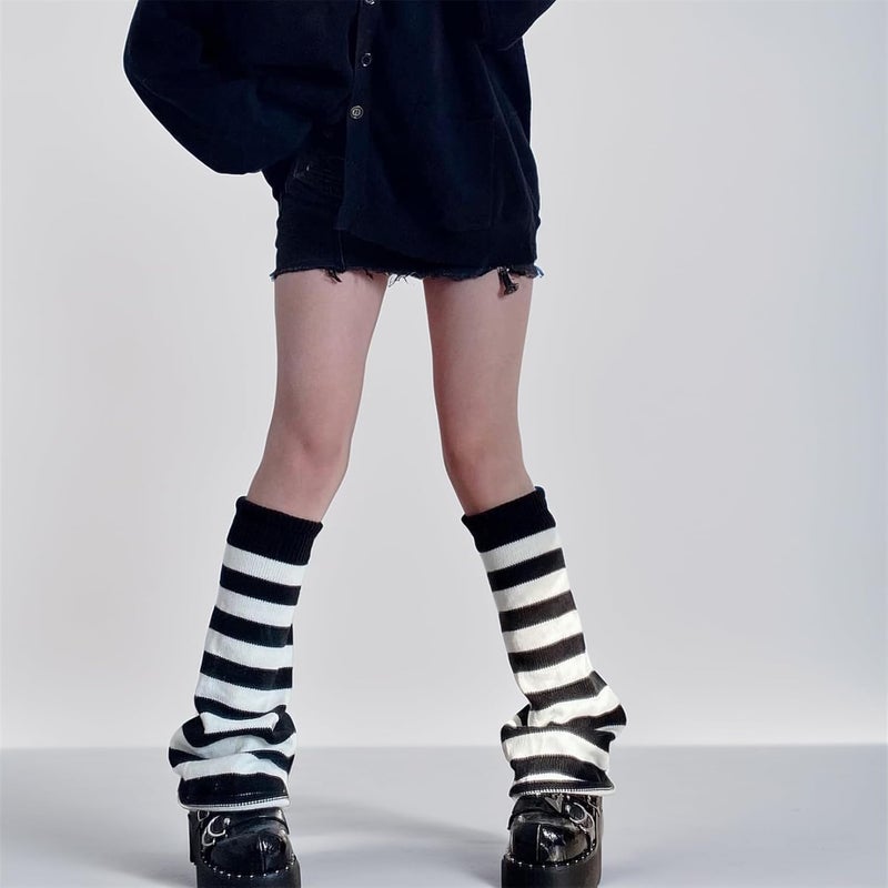Insdark Goth Leg Warmers for Women Rave Cute Y2k Harajuku Punk Scenecore Alt Emo - Image 4